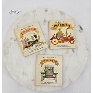Vintage 1963 "My Little Book of" Set – Trains, Cars, Fire Engines